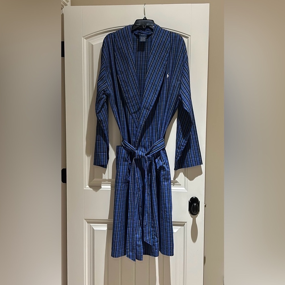 Men’s Ralph Lauren Cotton Plaid Robe Sm/med NWOT